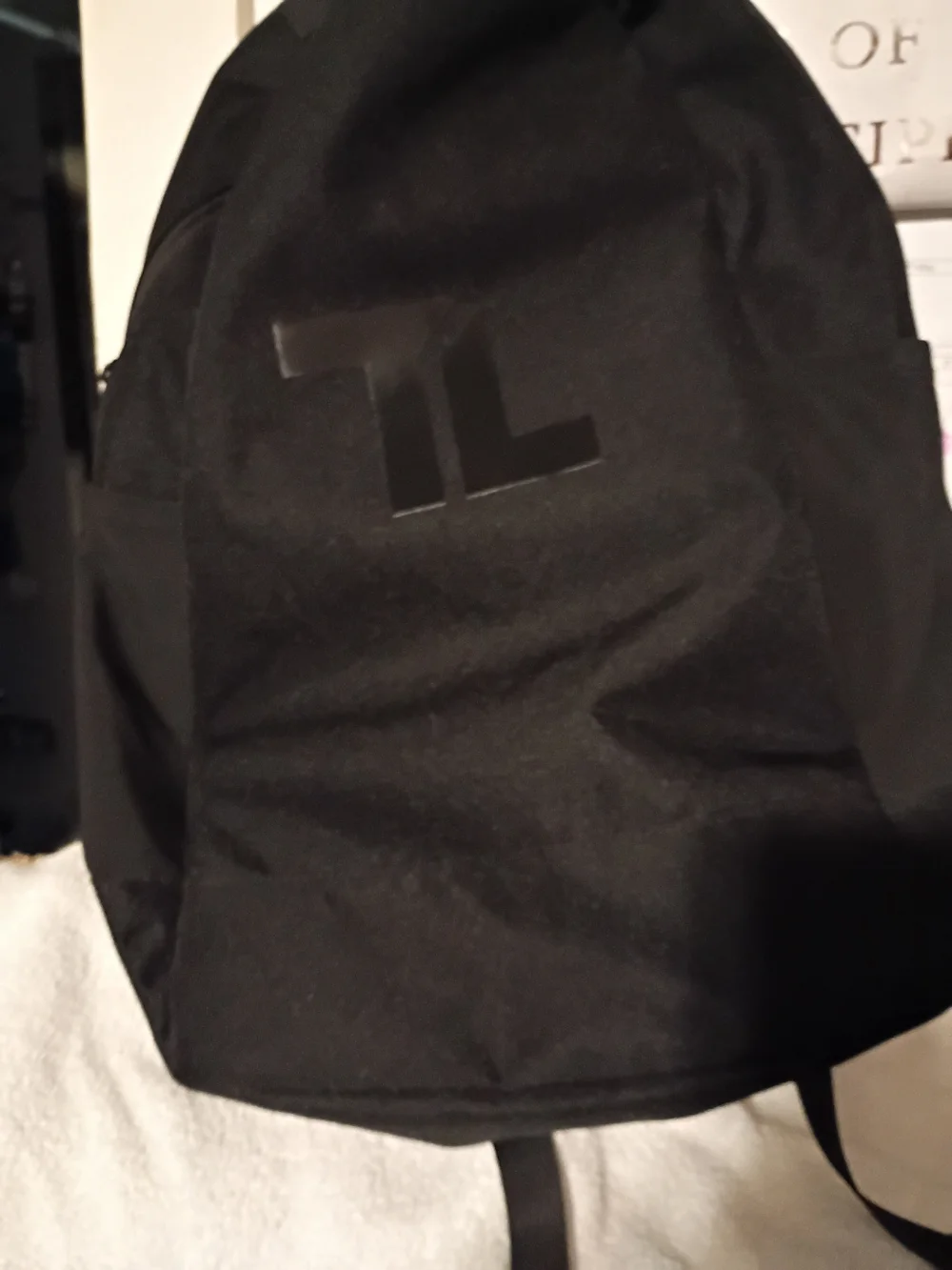 Men's Black Everyday Backpack with Minimal Logo